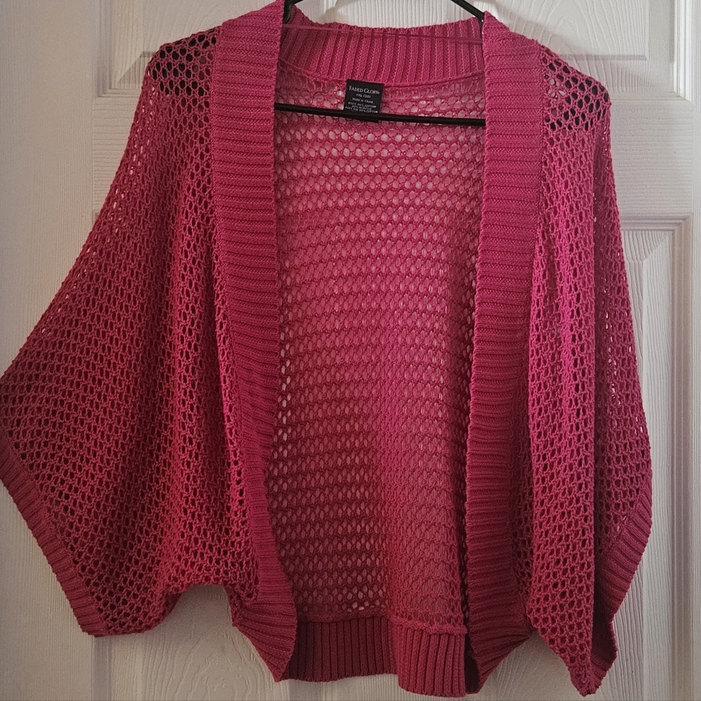 Faded Glory Fish Net Shrug